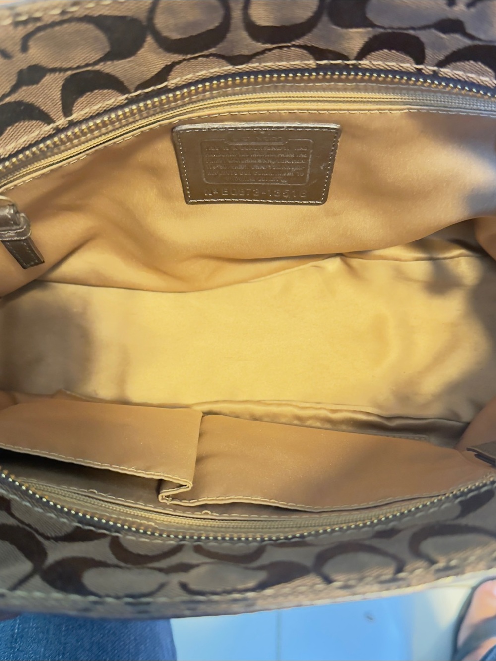 Coach Patchwork Signature Shoulder Bag in Multi Brown and Tan - Picture 6 of 6